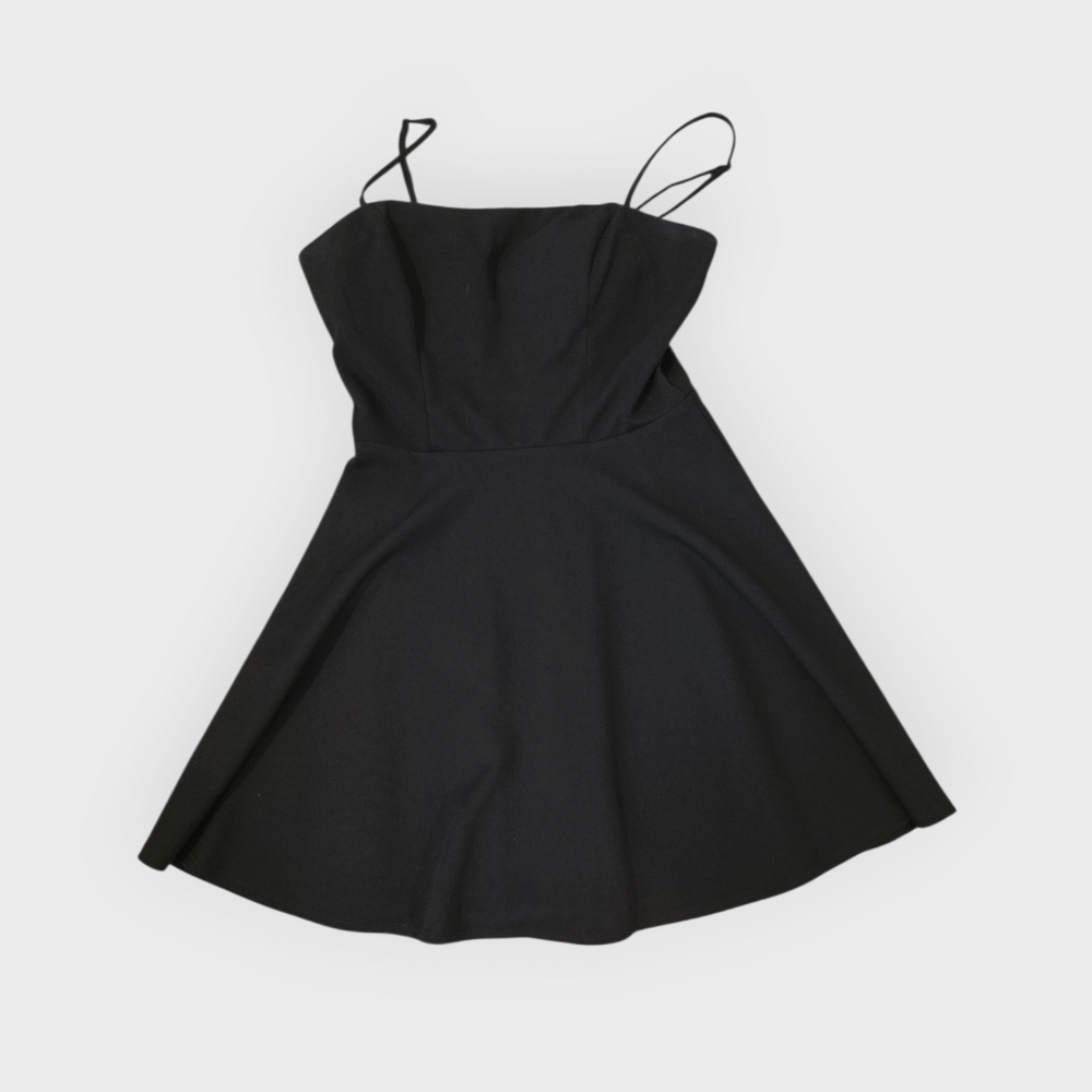 B Darlin Black Spaghetti-Strap A-Line Mini Dress